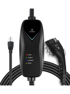 Lectron Portable J1772 Level 1 EV Charger 16ft Black